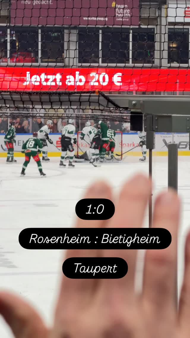 1:0 Rosenheim Bietigheim #starbullsrosenheim #bietigheimsteelers #eishockey #starbulls_official