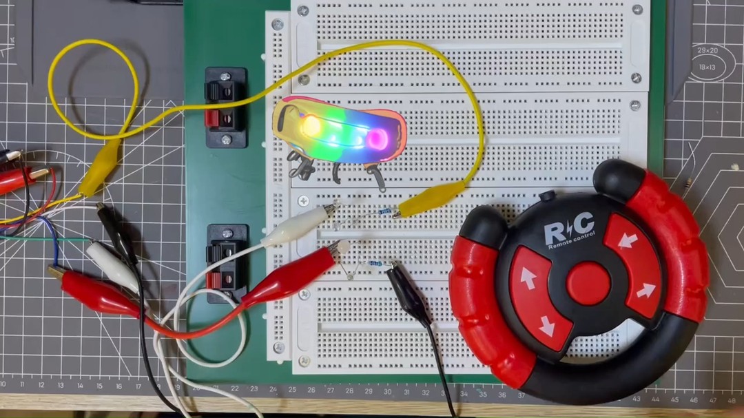 We're testing a prototype RC car that lights up with the press of a remote! 🚗🔦 It's all about the simple joys of creating something cool and new.
Press and the car lights up, release and it's back to stealth mode. Quick, simple, and super cool! #RCCarFun #BrightInnovation #BusyHandsBrightMinds #HarukiRoboticsLab #Maker #DIYer
