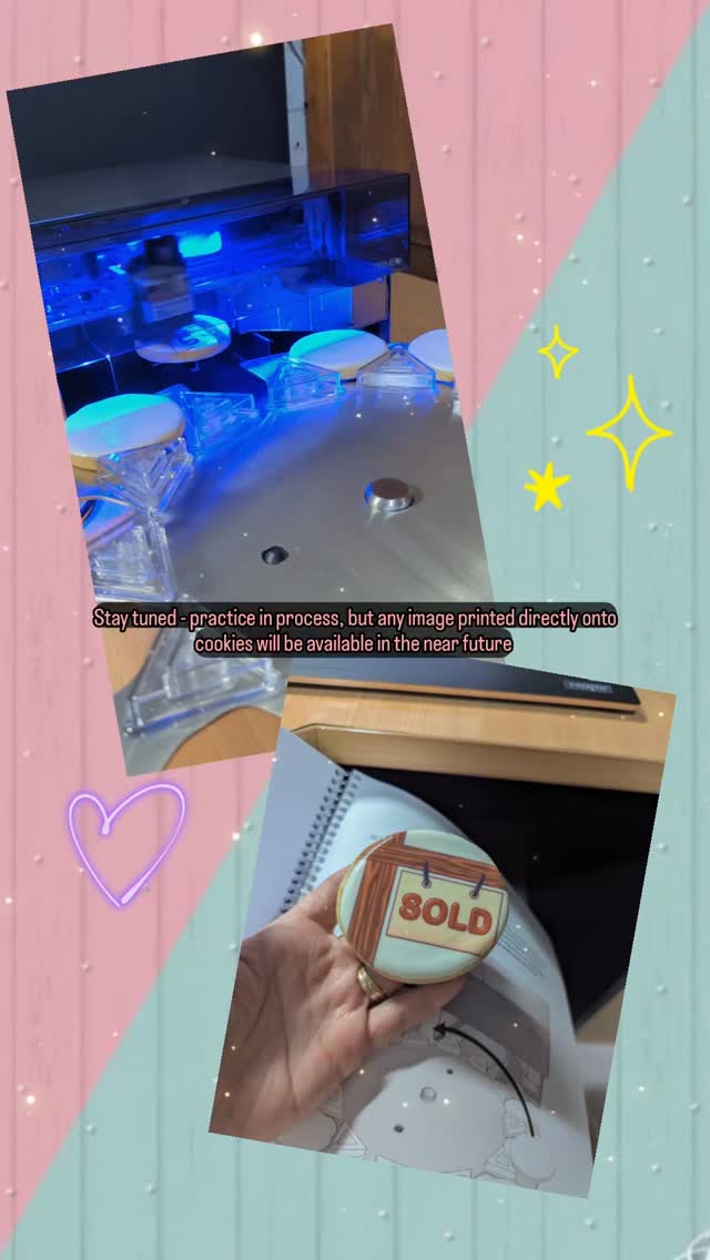 Meet Eddie 👋
Our edible image printer brings crisp, colourful designs to life on cookies.
Any image - printed directly onto cookies. Think logos, photos literally anything.