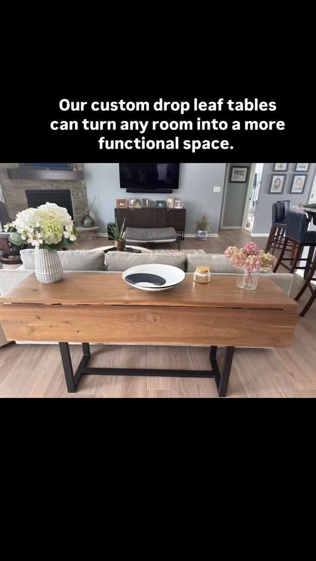 Have a space you want to make more functional?
A multiple purpose drop leaf can transform your space.
Contact us above to get yours...
#custommade
#customfurniture
#dropleaf
#consoletable