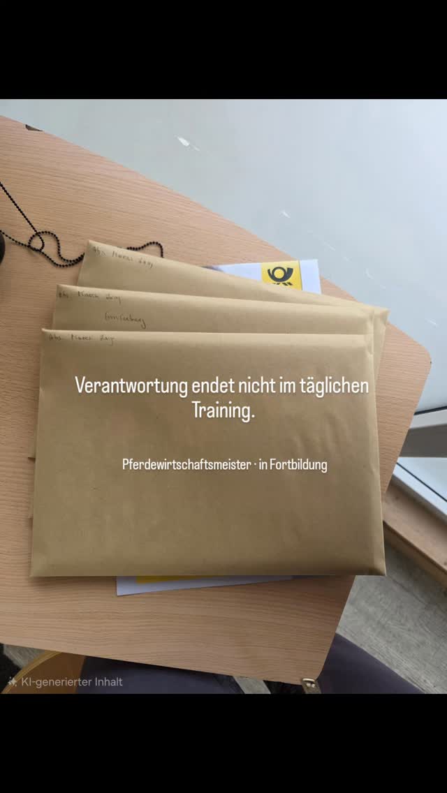 Fachliche Verantwortung ist die Grundlage jeder seriösen Pferdeausbildung.
Meisterarbeit abgegeben.
#pferdewirtschaftsmeister #pferdeausbildung #springpferde #verkaufsstall #verantwortung