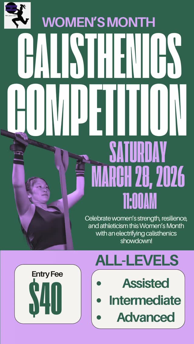 Celebrate women’s strength, resilience, and athleticism this Women’s Month with an electrifying calisthenics showdown! All levels welcome! Assisted (with bans) to advanced💪🏾 Click the link in our bio to register! #fyp #springfieldma #womensmonth #calisthenics #battle