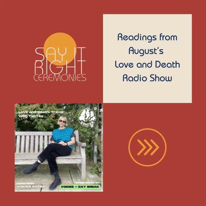 ✈️Everyone off on their summer holidays inspired me to make travel the theme for August’s radio show. Here is a selection of poems about going away and thinking about the journey of life. The last is one that I ended a ceremony with just a few weeks ago for a very adventurous couple! #travel #weddingreading #funeralpoem #journey #weddingpoem #funeralreading #radioshow #radiohost