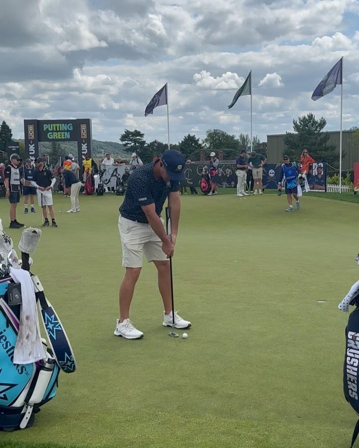 Great day at @livgolf_league JCB. So many top players to watch and a very different golf experience ⛳️ ☀️