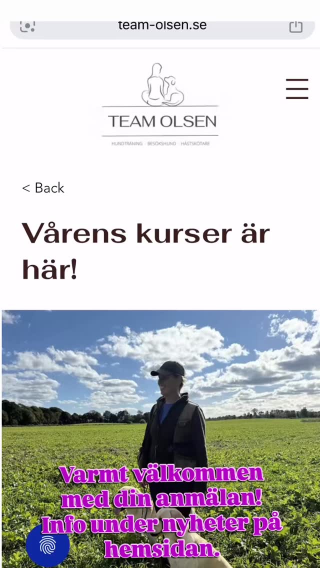 Fåtalet platser kvar i två olika kurser. Varmt välkommen med din anmälan! #teamolsen #teamolsenforthewin #gundogtraining #apporteringsträning #hundträning