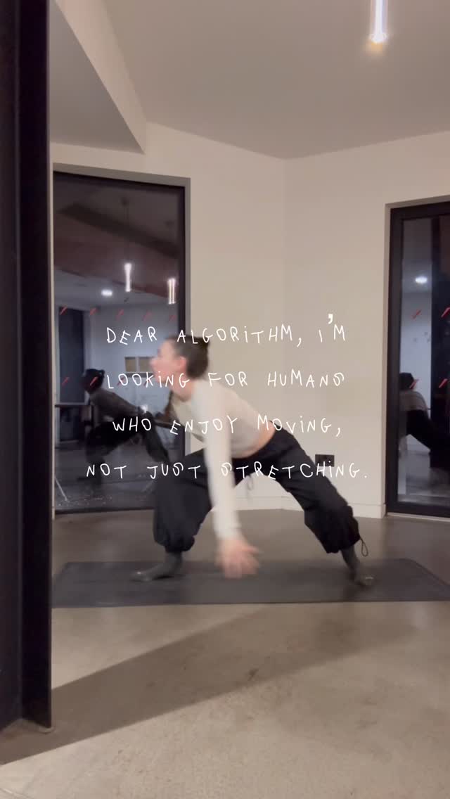 Dear algorithm, I’m looking for humans who enjoy moving, not just stretching.
If this resonates with you say hi. @flow.with.v