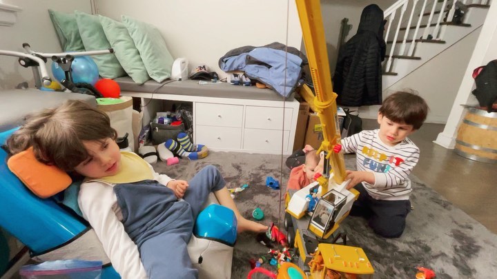 My heart is bursting with joy watching Benny play with his siblings. Benny has been so alert and playful since his treatment. He’s interacting with his siblings in some pretend play with trucks and a “wrecking ball”. Go Benny!! #savebennyandjosh #curecanavanfund #specialneedsmom #genetherapy