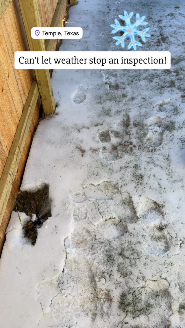 Even in the midst of an ice storm it’s important to do a full inspection if possible. Thankfully the weather warmed up enough to run the irrigation system. No leaks were present but it’s not uncommon to see problems after an extended period below freezing if the proper precautions aren’t made.
#realestate #homeinspection #inspection #safeandsound #templetx