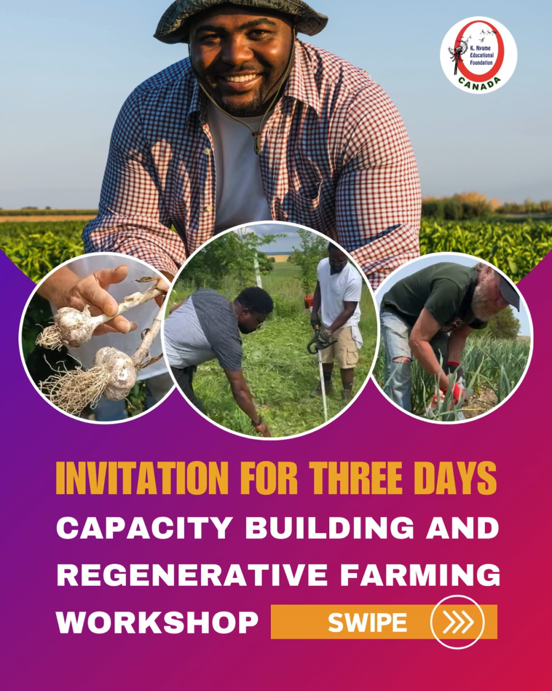 ** NEW Revised dates for workshop are 21st - 23rd September, 2024**
The Regenerative Agriculture Workshop is a comprehensive FREE to attend three-day program designed for individuals involved in agriculture, ranging from farmers and agricultural practitioners to agribusiness professionals and others. This workshop is dedicated to fostering knowledge, practical skills, and community collaboration in the realm of regenerative agriculture for enhanced food security and climate resilience. 🌾👩🏾🌾 register for FREE here - https://www.knefcanada.org/regenerative-farming-workshop
.
.
.
#knefcanada #communityfarming #ontariofarms #farmingworkshop #schombergontario