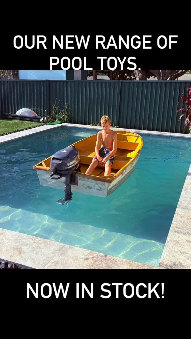Our new range of pool toys in stock. NB. These can also be used in the bay as well if Dad would launch it for me!😂