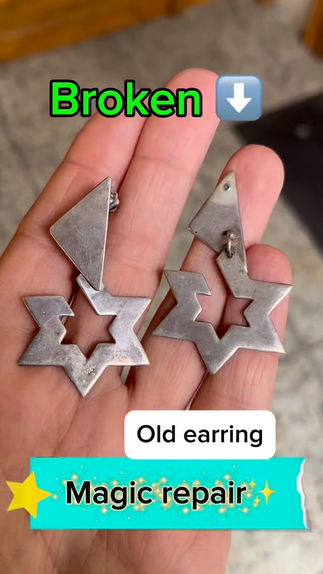 ✨ Ein bisschen Schmuck-Magie…
Kaputte Ohrringe✡️✡️ rein ✨🔧
Ein paar geheimnisvolle Handbewegungen 🪄
…und zack - wieder tragbereit 😌
Keine Zauberei.🔮
Oder doch? 😉
✨ A little jewelry magic…
Broken earrings ✡️✡️ go in ✨🔧
A few mysterious moves 🪄
…and ta-da - good as new 😌
Not magic.🔮
Or is it? 😉
#beforeandafter #davidstar #jewelleryrepairs #makingprogress #ohrringe