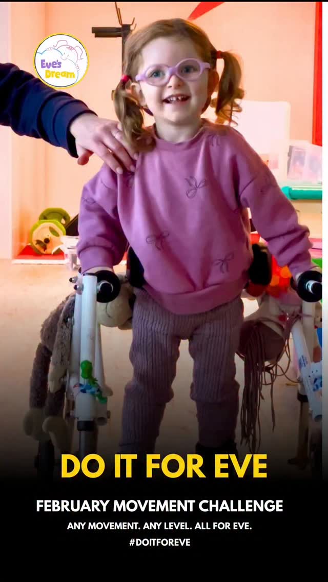 She shows up. 💪
Every day, Eve works for her dream to walk. It isn’t easy, but she keeps going.
This February, we’re asking you to show up too.
Pick any movement. Any level. Walking, swimming, gym, yoga (whatever works for you!).
Move consistently, fundraise if you can, and help Eve take her next steps.
Every effort makes a real difference.
#DoItForEve 💛