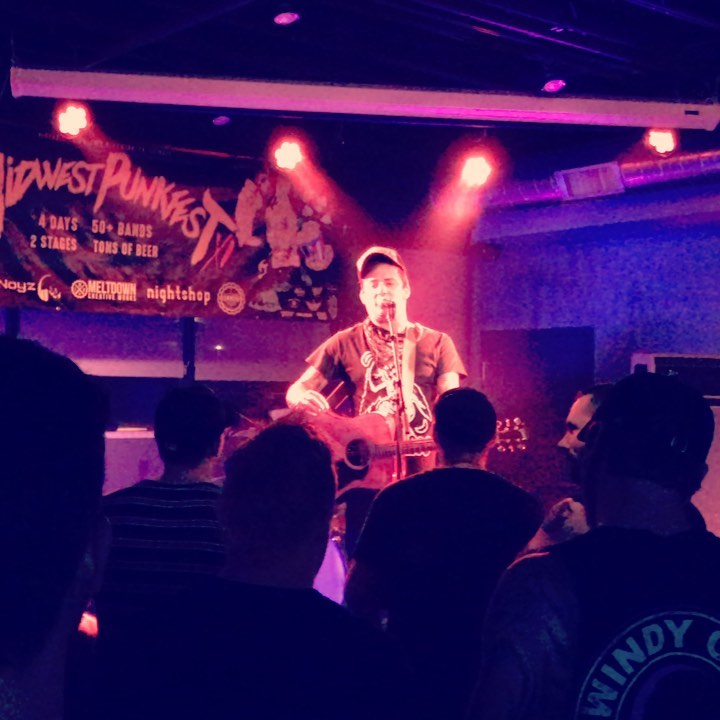 BK aka Brendan Kelly of @thelawrencearms was so damn good, so damn nice, and so damn handsome! Hopefully this means we are well on our way to having a TLA set at some #MWPF in the very near future! For your listening pleasures! #punk #acoustic #acousticpunk #chicago #midwest #festival #party #mwpfxi
