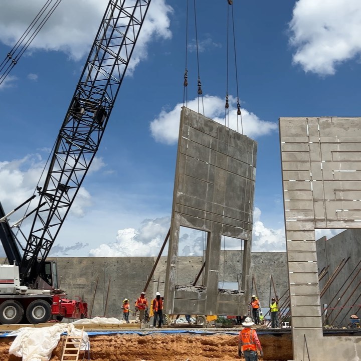 Panels are standing at our 140,000sf project in Birmingham for Scannell Properties! #tiltupconstruction