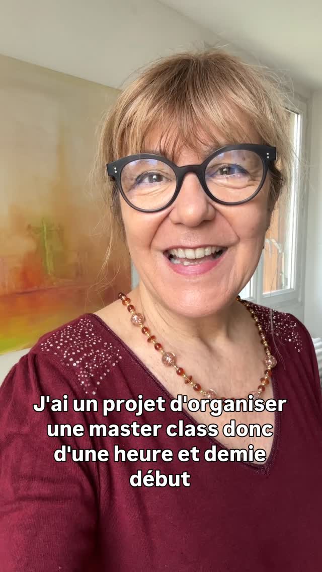 Pour ma Masterclass, début mars. Mettez-moi en commentaire ce que vous préférez :
1 tout savoir sur le pouvoir des Couleurs
2 avoir des techniques pour se réconcilier avec l’image de soi.
Merci de votre aide !