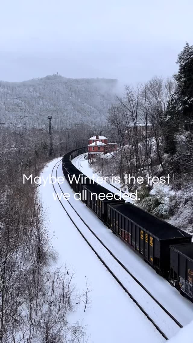 Snowy scenes in downtown Hinton, West Virginia.
A coal train rolling past the historic Hinton passenger depot, then a peaceful view of the New River and the mountains of Summers County, WV.
Winter is a reminder to slow down, recharge, and take in the beauty around us.
📍Hinton, WV | Summers County
#ExploreSummersCounty #breathe #mentalhealth #reset #coaltrain