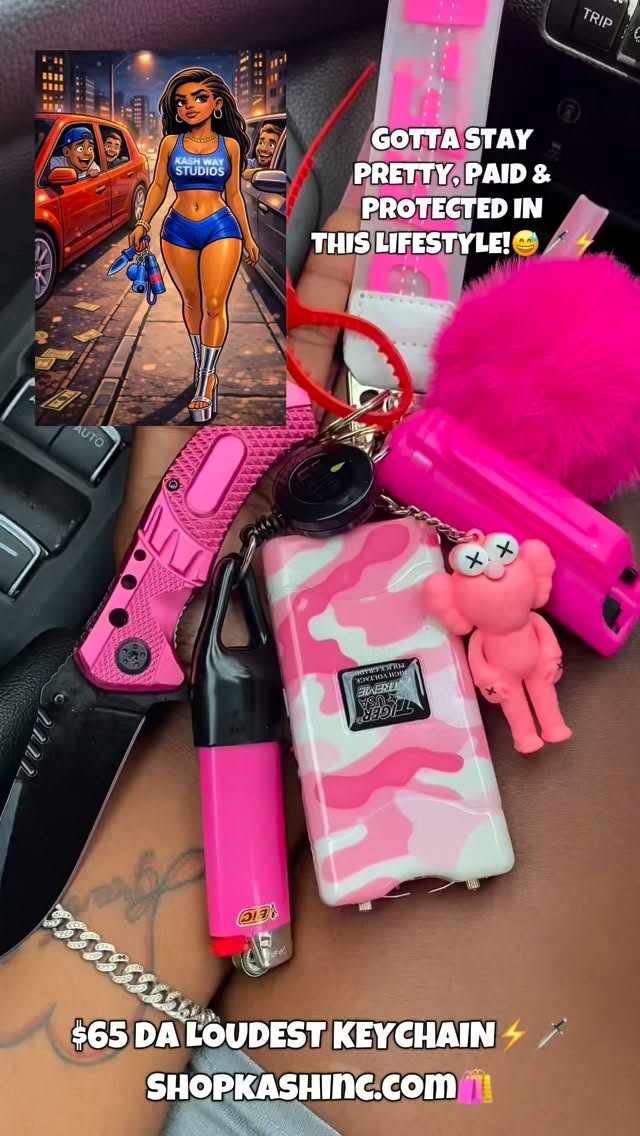 PROTECTION IS ALWAYS REQUIRED😉🗡️⚡️
ARE YOU READY TO FOR SOME PRETTY PROTECTION?👀🥵🤭 ONLY AT LINK IN BIO! 🛍 PRODUCT: “DA LOUDEST KEYCHAIN” AT SHOPKASHINC.COM🛍 INCLUDES Stun G, Pep spray, 8” Pocket Knfe, OW Wristlet, Lighter + Leash, Kaw Kid, Authenticity tag, & Puff💫 #kashwaystudios #fyp #selfdefensekeychain #304tok #junkstungun