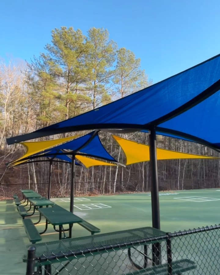 New project just completed at a summer camp! Three blue Charleston shade structures paired with four yellow triangle shade sails💙💛
.
.
.
.
#shadesails #shadestructures #shady#outdoorliving #patioideas #backyarddesign #sundecks #poolshades #pergola #sunprotection #outdoorshades #shadeperfection #coolshade #backyardshade #outdoorshade #shadecanopy #northcarolina #eastcoast
#atlanticcoastshade #architecture #shade #explore #southcarolina #northcarolina
#camp