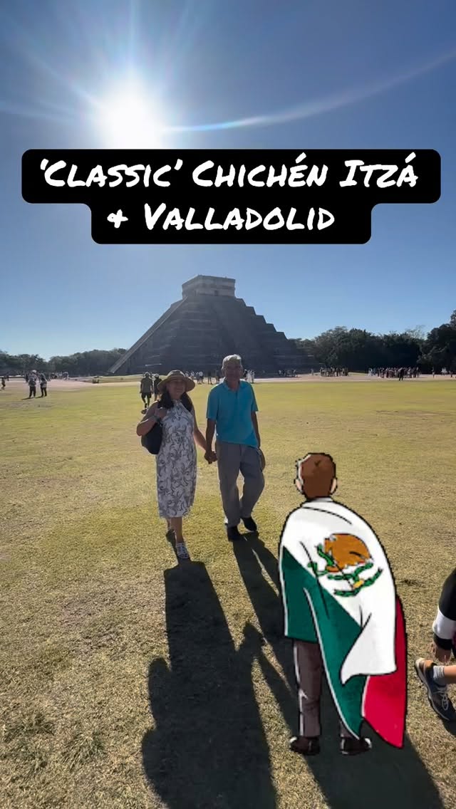 Un día muy memorable para esta pareja desde Querétaro, México. Siendo su primera visita a esta maravilla del mundo quedaron sorprendidos por todo el significativo de cada edificio de hace más que mil años. Comieron rico, refrescaron en un cenote, probaron el licor local, Xtabentun, y vieron la ciudad colonial Valladolid. #mexico #cancun #privatetour #valladolid #mayans