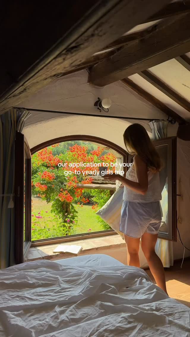Our officially application to be your go to yearly girls trip #literallyjustgirls #pilatesretreats #eurosummer #girlswhotravel #comewithus