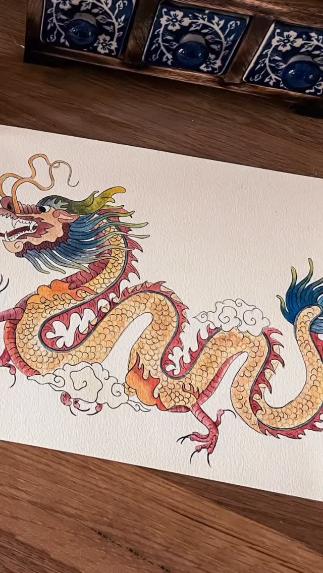 This painting was for my Ancient China resource. I thoroughly enjoyed painting all the elements for the pack. It’s nice to change it up sometimes.
.
#ancientchina #chinesedragonart #learningresources #watercolourart #paintingvideo