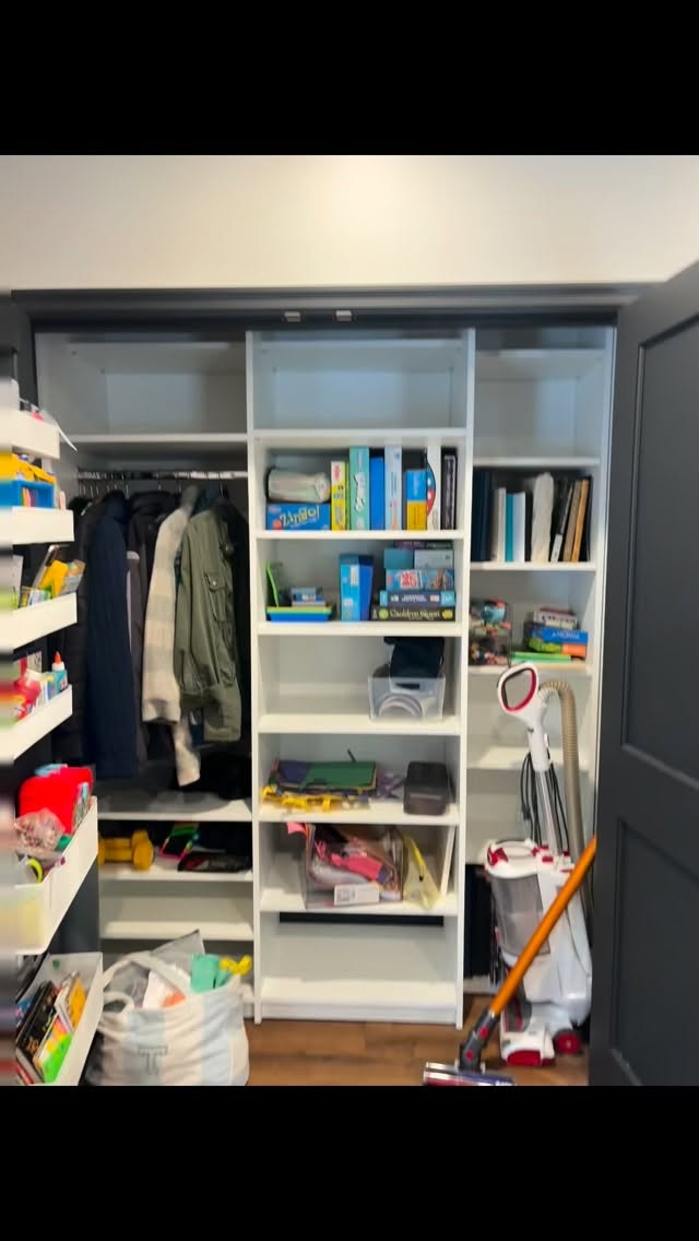 This hall closet was just upgraded with a custom system — now it was time to make everything fit in a way that actually made sense for daily life.
Kids’ art supplies, games and toys, workout gear, and a little mudroom overflow all needed designated zones so the space could stay functional and easy to maintain.
With thoughtful categories and simple systems, this closet now works beautifully for the whole family.
Sometimes organizing isn’t about starting over — it’s about making great spaces work even better. ✨
#ClosetOrganization #OrganizedHome #HomeSystems #FamilyOrganization #ProfessionalOrganizer FunctionalSpaces HomeReset DeclutterWithoutStress StorageSolutions