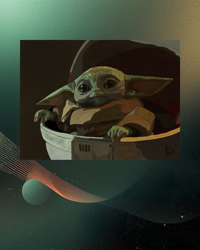 Celebrating the Star Wars vibe.
#babygrogu #digitalart #starwars #lisakcreations
