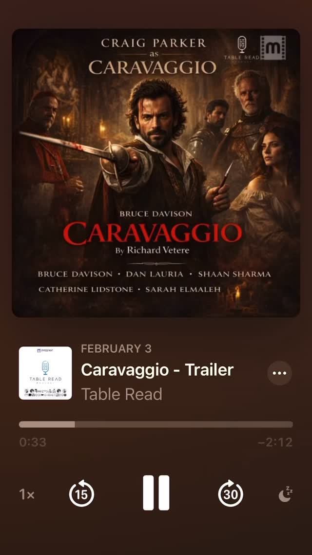 Coming Soon! 🎨🗡️CARAVAGGIO by @vetererichard:
In 1600 Caravaggio, violent and as famous a rock star, kills Ranuccio Tomassoni in a brawl then exiles himself to Malta to paint the portrait
of the Grand Master, gets tortured and runs for his life.
#caravaggio #tablereadpodcast #narrativepodcast #audiodrama