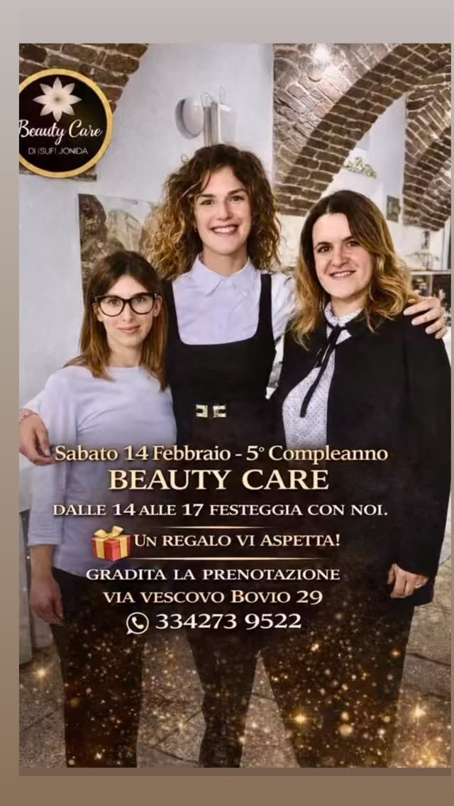 Venite a scoprire la magia di @beautycare_jonida a #bellinzago novarese questo sabato
💝14 FEBBRAIO💝 in occasione di San Valentino
Lo Studio di Bellezza festeggerà i suoi primi 5 anni di attività.
.
Durante l’evento il pubblico potrà ammirare le novità arrivate da poco, scoprire i nuovi trattamenti laser, verranno eseguiti dei trattamenti dal vivo dedicati, per farvi vedere da vicino le tecniche e i risultati. Approfondirà la giornata Jonida con il suo staff, mettendosi a disposizione del pubblico.
.
Durante l’evento a tutti i partecipanti verranno distribuiti dei simpatici e pratici omaggi con una Beauty Case shopper 🎁 🛍️ dedicata alla giornata e inoltre verrà allestito un set fotografico per tutti coloro che vorranno mettersi in mostra e mostrare la propria bellezza grazie ai risultati ottenuti, o semplicemente per dire “Io c’ero” in occasione del 5° Compleanno.
.
Evento imperdibile che vi aprirà le porte ad un mondo affascinante dove il benessere sarà l’elemento armonico principale.
.
Sabato 14 Febbraio, in Via Vescovo Bovio 29 a Bellinzago Novarese dalle 14 alle 17. Gradita la prenotazione.
.
#beauty #beautycare #nickxasproduction #beautyessentials @cyao.bellinzago.novarese @ic_antonelli_bellinzago_n.se @agl_bellinzagonovarese @novaratoday @oleggiogrande @whoisaurora___ @gaia_lounge_bar_bieretheque @alicebileti @letiziabrusati @giuliaacalce @gingin.nena @grelmosss @micaela_infantino