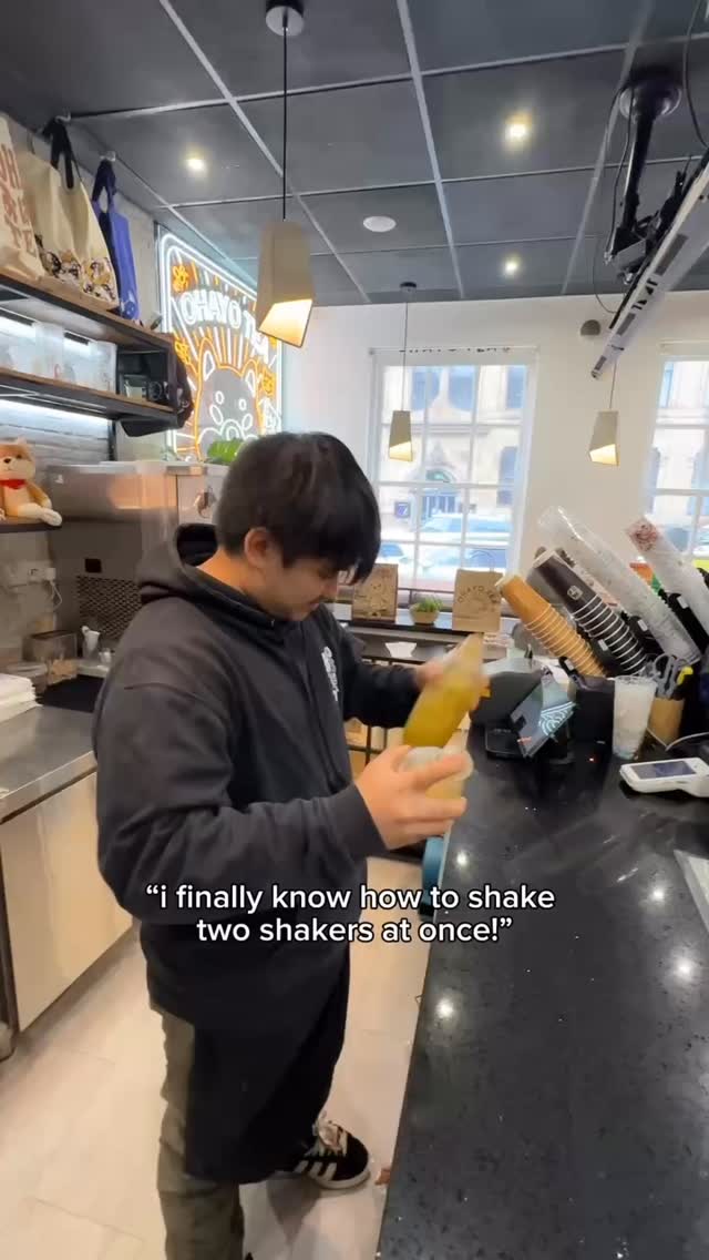 showing off our shaking skills