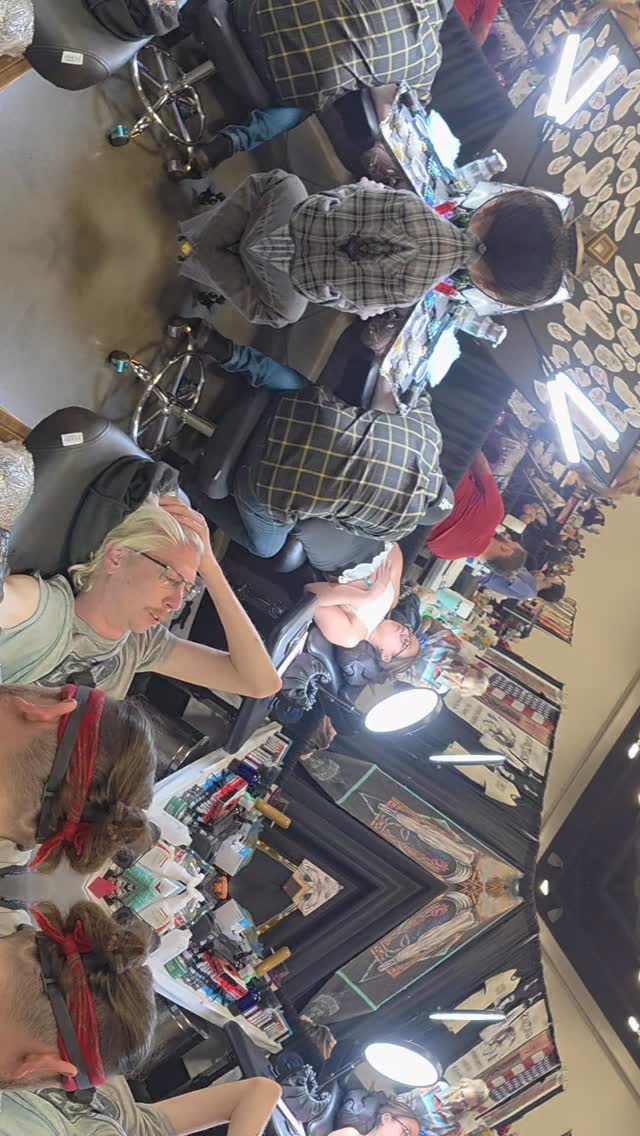 Having fun at the tattoo convention! Already pumped up for the next on. Bing it on! #mttattoos #inkcouturetattoos #tattooconvention #staroftexas #tattoo