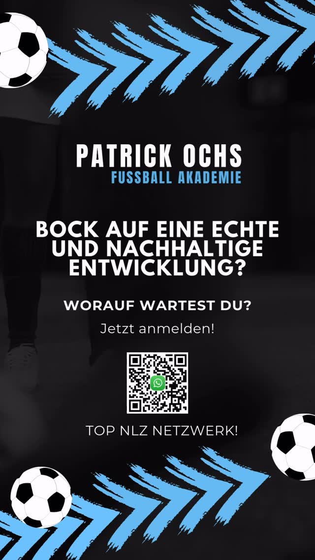 Du willst vorankommen?
Dann gibt es nur eine Adresse.
Patrick Ochs Fussball Akademie
📍 Frankfurt
Warum?
Weil Entwicklung kein Zufall ist.
Sondern System. Kontinuität. Qualität.
Wir wissen,
wie starke Fußballer entstehen –
nachhaltig bewiesen.
👉 Screenshot vom Reel
👉 QR-Code lange gedrückt halten
👉 Der nächste Schritt beginnt jetzt
Wir freuen uns auf euch.
