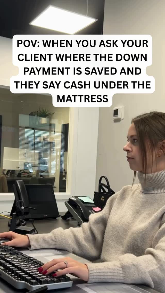 Did you know that when purchasing a home lenders are going to confirm the source of the down payment? This means it needs to be in your bank account for 90 days! If you are thinking of buying and have your down payment in cash hidden around your house, now is the time to put it into a bank account so that when it’s time to buy you’re ready!