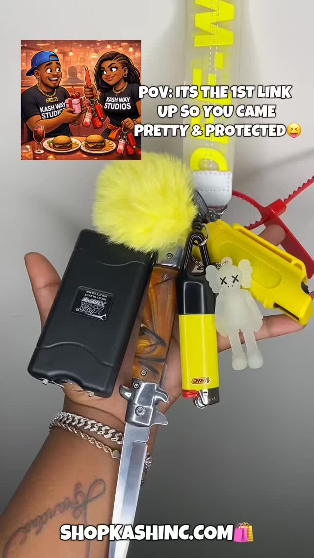 TBH YOU COOL, CUTE, & GOT KICKS😍 BUT I STILL DONT KNOW YOU LIKE DAT🫠 RATE: BMS🤣
ARE YOU READY TO FOR SOME PRETTY PROTECTION?👀🥵🤭 ONLY AT LINK IN BIO! 🛍 PRODUCT: “DA LOUDEST KEYCHAIN” AT SHOPKASHINC.COM🛍 INCLUDES Stun G, Pep spray, 8” Pocket Knfe, OW Wristlet, Lighter + Leash, Kaw Kid, Authenticity tag, & Puff💫