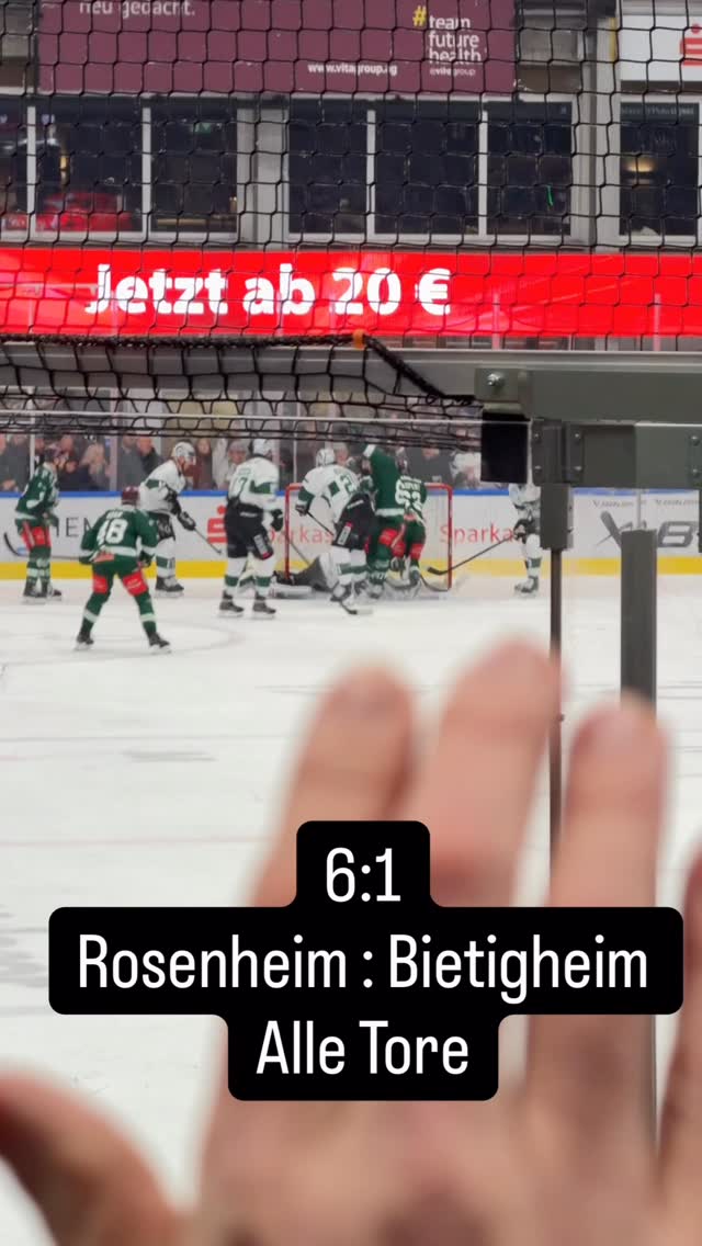 Alle Tore 6:1
Rosenheim : Bietigheim #starbullsrosenheim #starbulls_official #bietigheimsteelers #heimsieg #eishockey