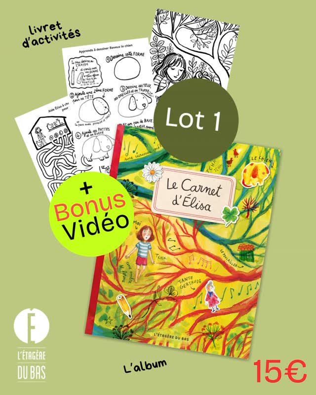 PRÉVENTE ‼️
Pour les fans de la si talentueuse @eva_chatelain, à l’occasion de la sortie de son album « Le Carnet d’Élisa », nous avons mis au point une belle prévente avec des lots bien garnis :)
Voici le descriptif (prix sans les frais d’envoi):
• Lot 1 à 15€ avec l’album, un livret d’activités et une vidéo de @eva_chatelain de 15 minutes
• Lot 2 à 16€ avec l’album, un livret d’activités, une vidéo de @eva_chatelain de 15 minutes, un sticker à paillettes et un petit carnet A5
• Lot 3 à 18€ avec l’album, un livret d’activités, une vidéo de @eva_chatelain de 15 minutes, un sticker à paillettes, un petit carnet A5 et un dessin unique signé et numéroté.
Premiers arrivés, premiers servis ! Le lien est dans la bio et tout est expliqué sur le site ;) On attend vos commandes…
#letageredubas #lecarnetdelisa #evachatelain #prevente #litteraturejeunesse