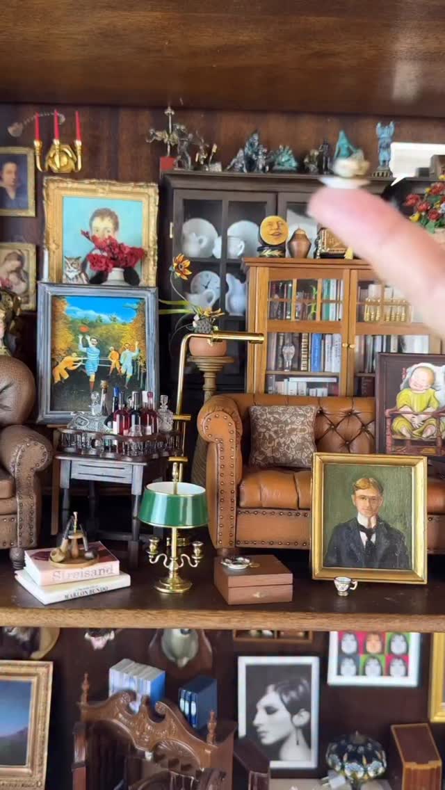 “Sometimes, the smallest things take up the most room in your heart” ❤️ — Winnie the Pooh #dollhouse #teacup #porcelain