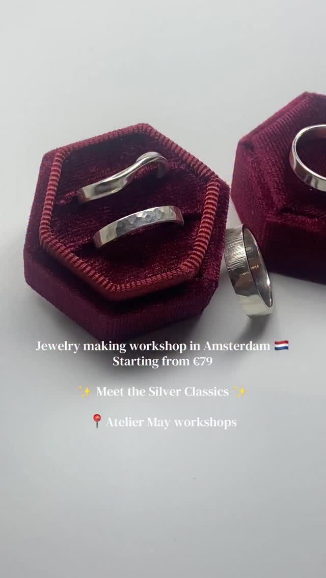 🇳🇱 Looking for a nice experience in the heart of Amsterdam? Make your own handmade jewelry✨ During the workshop we use silverclay, silver or solid gold! Workshops starting from €79. Can’t wait to meet you all and make something beautiful together! #funthingstodoinamsterdam #experience #amsterdam #jewelrymaking #workshop