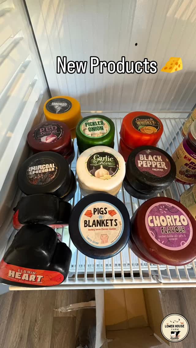 ✨ NEW PRODUCTS✨
Cheese lovers of Monmouthshire 🧀 We’ve got you covered with these super, snazzy, flavoured cheeses from @thechucklingcheese 🤭🧀
10 new flavours to choose from + chutneys andcrackers - the whole shabam for a cheesy treat!
And of course we still have @brookes_dairy favourites too - Angiddy, Fedw and Blue Wenallt.
Pop into the shop and then let us know what you think!
In the meantime I’m off to hide these from Matt who LOVES cheese! 🧀 😍
#farmshop #lowerhousefarmwales #cheese