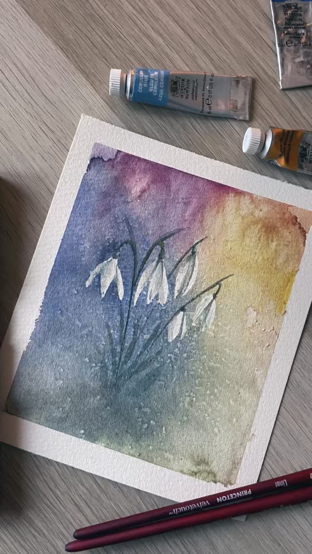 Snowdrops. A colourful painting on this dreary February day!
.
#watercolorart #paintingvideo #paintalong #ukartist #watercolorflowers