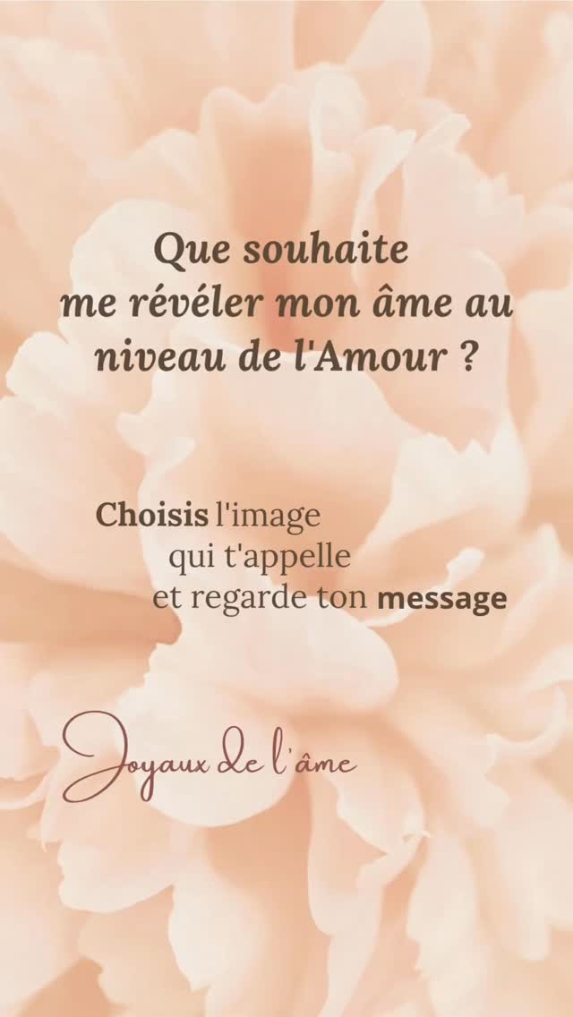 Image du couple 👩❤️👨: une énergie d'engagement et d'ouverture du cœur se présente autour de toi.
Il peut s'agir d'une relation qui cherche à évoluer ou d'une préparation intérieure à accueillir un lien sincère✨
Les choses semblent avancer avec douceur et équilibre, même si le rythme peut paraître lent.
Une hésitation ou une peur d'exprimer pleinement ses sentiments peut encore être présent, chez toi ou l'autre.
Cette énergie peut également t'inviter à te sentir prêt à recevoir un amour plus stable et aligné avec ce que tu mérites réellement.
Cette guidance parle d'un amour qui se construit avec patience, confiance et maturité émotionnelle.
Image de la femme en mouvement ✨: une dynamique de mouvement et d'évolution émotionnelle semble se présenter autour de toi.
Des nouvelles, une communication ou une prise de conscience importante pourraient faire bouger une situation affective.
On ressent ici une énergie de connexion d'âme💓
Pour certains cela peut parler d'une relation qui se renforce ou d'une reconnexion particulière.
Pour d'autres, cela peut représenter un réalignement intérieur avec ce que ton cœur désire réellement.
Cette guidance évoque une énergie d'harmonie émotionnelle, d'amour sincère et de reconnaissance profonde, que ce soit à travers une relation ou à travers le lien que tu construis avec toi-même.
Image de la femme qui regarde à l'horizon 🌊: une phase d'introspection et d'évolution intérieure semble se présenter autour de toi.
Cette période peut t'emmener à comprendre certains schémas affectifs ou expériences passées, afin de faire évoluer ta manière d'aimer et de te relier à l'autre.
Une relation ou une situation sentimentale peut agir comme un véritable apprentissage émotionnel et spirituel.
On peut ressentir ici une sensibilité particulière autour de la peur de perdre l'autre ou de ne pas être suffisamment rassuré dans un lien 💙
Cette énergie invite à travailler la sécurité intérieure et la confiance émotionnelle.
Cette guidance évoque une période de maturation affective ou l'amour t'amène à grandir, à guérir certaines blessures et à construire des relations plus alignées avec qui tu es profondément.