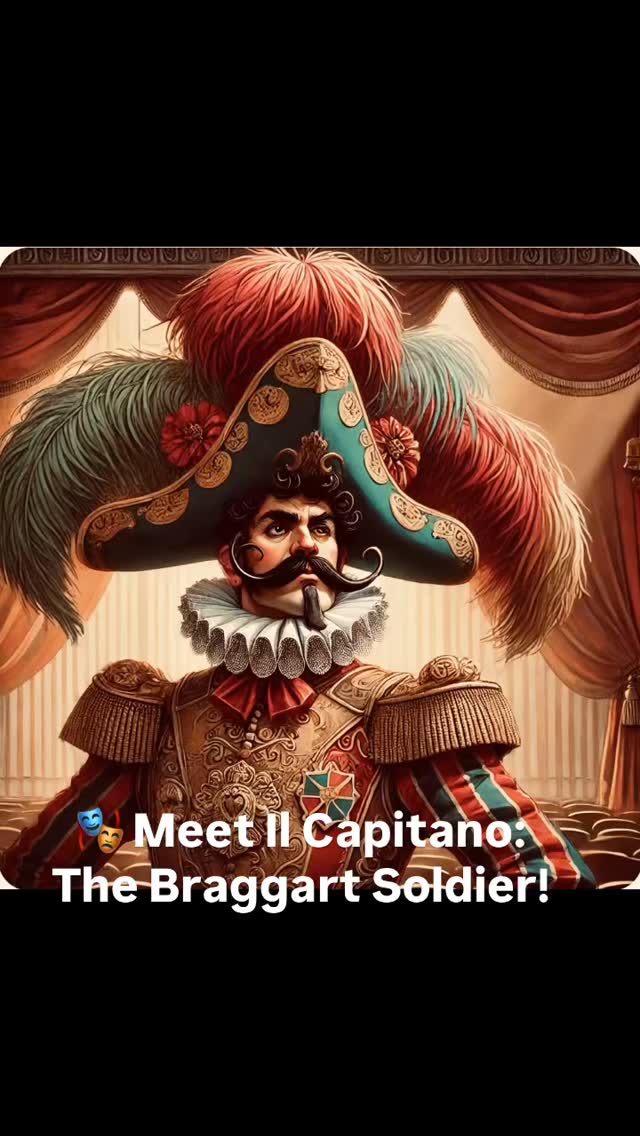 🎭 Meet Il Capitano: The Braggart Soldier! 🎭
In this week’s episode of our podcast, we dive into the Italian Renaissance in Theater and shine a spotlight on the legendary characters of Commedia dell’arte! 🌟
Il Capitano is the ultimate boastful warrior. He is full of grand stories, but when trouble arrives? He’s the first to run! 🏃♂️💨
A fan-favorite stock character, his exaggerated bravado and cowardice made audiences roar with laughter for centuries.
Tune in as we explore the iconic figures who shaped improvisational theater, their influence on modern comedy, and how their legacy still lives on today! 🎙️✨
🎧 Listen now on Spotify!
🎤 🎙️ 🎧
#CommediaDellArte
#TheatreHistory
#Drama
#ThespianLife
#PerformingArts