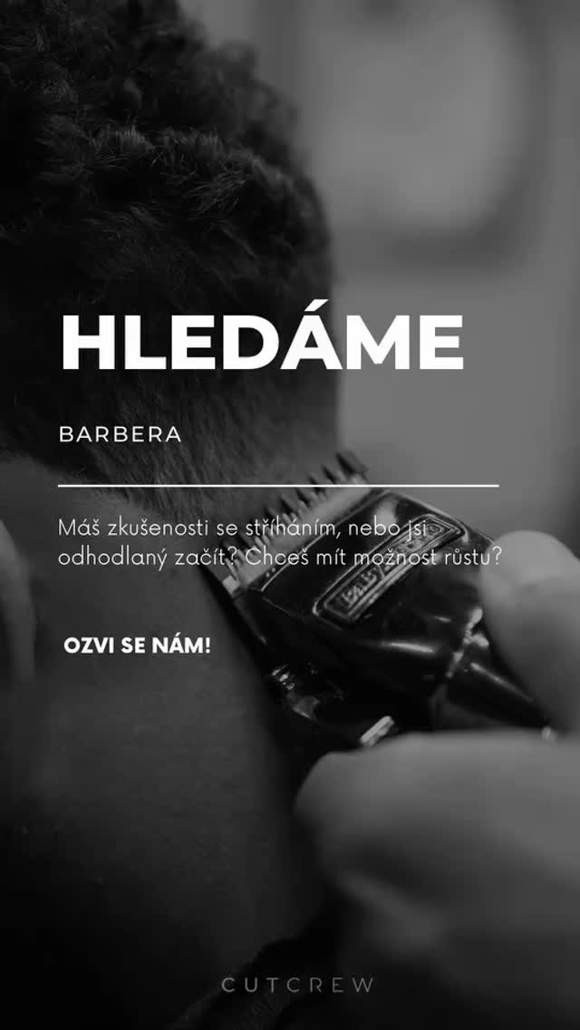 Zajímá tě stříhání a chceš se v něm posouvat?
Můžeš mít zkušenosti, nebo jen zatím stříhat doma – pokud máš základ či chuť na sobě pracovat a zlepšovat se, přidej se k nám.
Nabízíme dlouhodobou spolupráci a reálný kariérní růst.
Máš zájem? Napiš nám do zpráv nebo na mail cutcrew.cz@gmail.com.