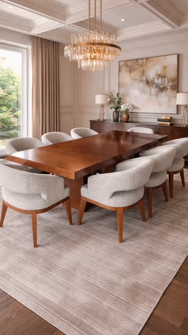 A solid wood dining table anchors the space, paired with our sculptural Pera chairs softly curved, expertly tailored, and supported by tapered wood legs—creating a clean, modern, and elevated dining statement.
#furniture #customfurniture #upholstery #furnituredesign #interiordesign