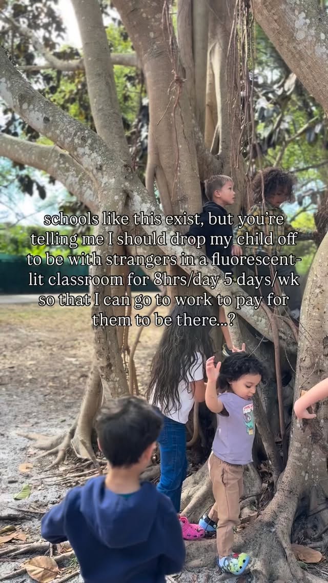 This is not just about the children. It’s about the mothers too.
The ones sold a lie that this is what they should do.
“Go against your natural instinct
Conform to society’s way
Leave your child to the professionals
cause they know what’s best…
And hey, you deserve a break.”
But maybe you don’t need a break from your children,
Maybe you just need a break from doing this alone.
And maybe you are just as capable as your ancestors
of educating your children at home.
And maybe home is bigger than your house,
maybe it’s nature and your community too—
the other mothers choosing something revolutionary
(but also natural)
for their children, too.
A space where mothers and children belong,
learning and growing alongside one another.
The village once lost, but now restored
Because we were always meant to do this together.
@schoolforthesol ☀️🌿
#natureschool #solcommunity
#consciousmotherhood #buildingthevillage
