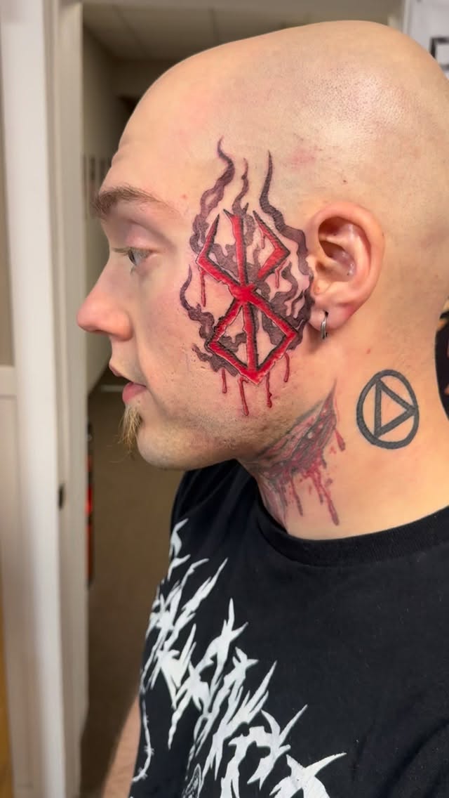 Killer side of the face tatty. Enjoy ๐#btkink #genevany #billythekidmeyers #awardwinning #tattooartistinny