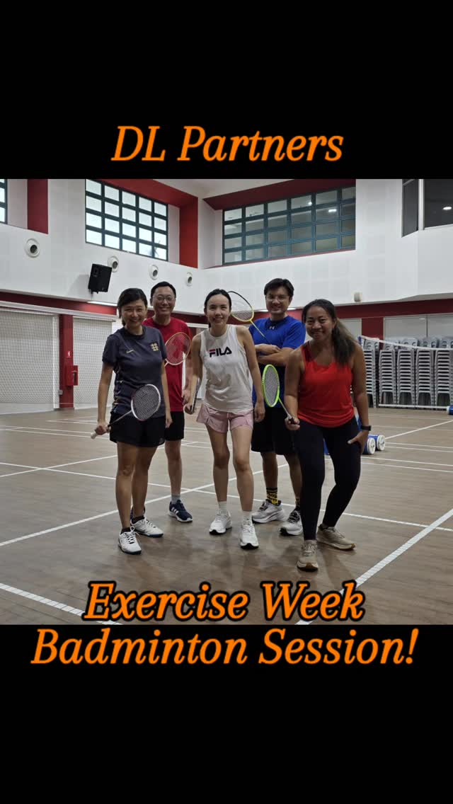 DL Partners Exercise Week in action this morning - badminton session with the team!
Because building strong advisors also means building strong bodies and stronger bonds.
Energy on court ⚡
Team spirit off court 🤝
Back to serving clients even better after this 😉
#DLPartners #ExerciseWeek #TeamCulture #WorkLifeBalance #dlalifestyle