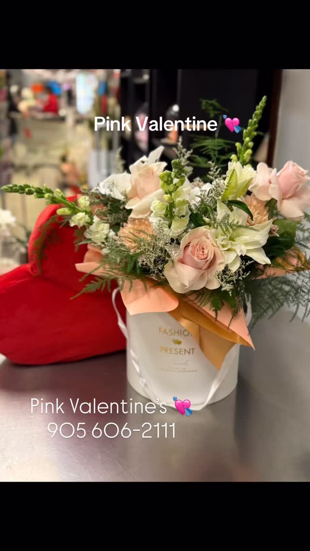 💖 Pink Valentine’s blooms, because love isn’t just red 🌸 From La Pegas Flower Boutique, your Mississauga florists! #PinkValentines #Lapegas flower boutique #MississaugaFlorists #LoveInBloom #flowerbouquet