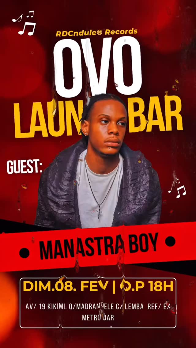Invité par @ovo_loungebar à Lemba et en passage au #13MarseilleMicrodelaRue, Manastra Boy sera en live pour représenter fort.
Public, supporters, fans;soyez présents, venez donner la force et faire monter l’énergie sur place.
On compte sur vous.
#manastraboy #strvtegie #ovoloungebar