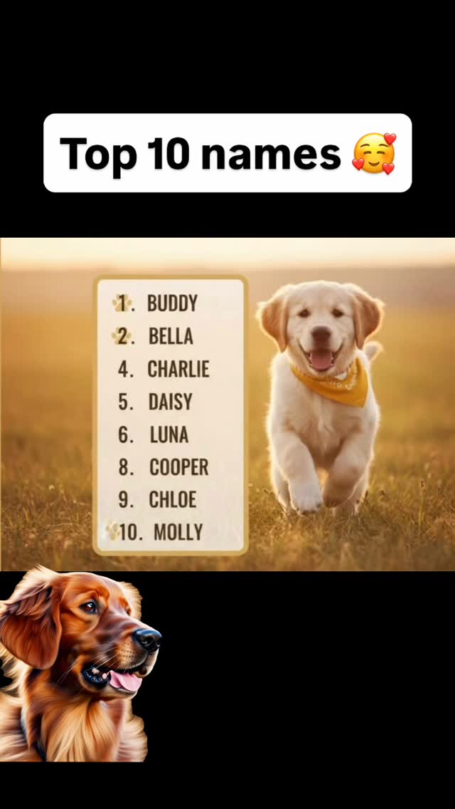 Top 10 golden retriever names - please share some more good ones ?
